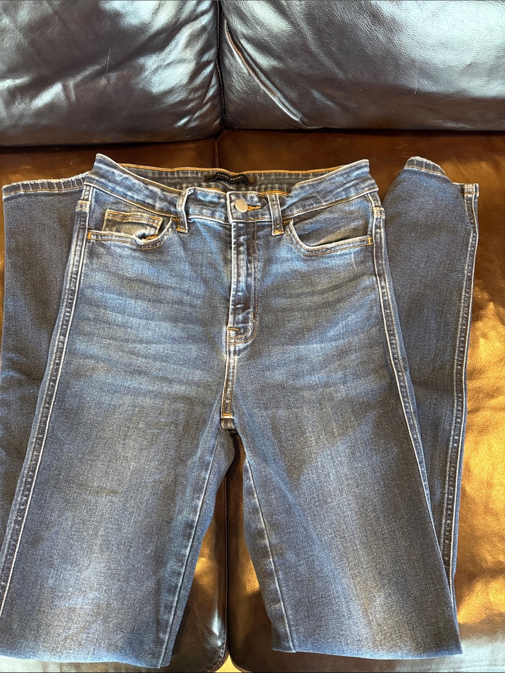 Flying Monkey Women's Skinny Jeans in Dark Blue Wash